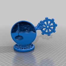 weltenrad mit starker hand Kunst Skulpturen 3d print model - Mito3D