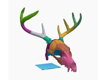 Wendigo kafatası geyik maske ön dilimlenmiş g code Dosyalar iyi Yazdır kemik büyük ayaklar cadılar bayramı 3d print model - Mito3D