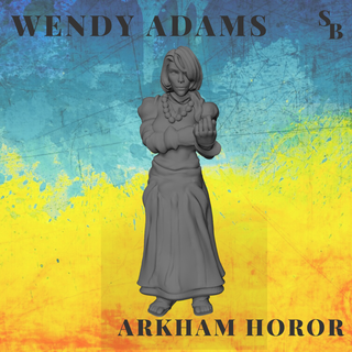 wendy adams 32mm arkham horror investigators 3d print model - Mito3D