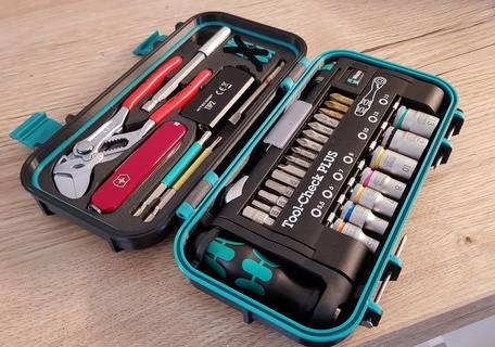 wera edc tool check plus box case knipex nitecore reca without logo holders boxes containers organization storage 3d print model - Mito3D