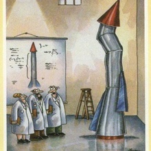 waren keine Rakete Wissenschaftler in großem Maßstab Spiel Fahrzeuge spoof rocket science Modell-Rakete comics comic-strip 3d print model - Mito3D