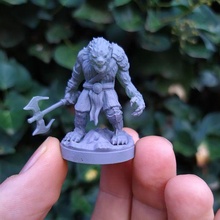 werebear supported game miniature d&d dnd dungeons dragons monster resin tabletop rpg fantasy pathfinder bear humanoid 3d print model - Mito3D