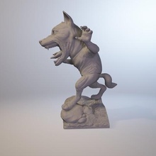 werewolf art 3d print model - Mito3D