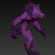 loup-garou art la sculpture le monstre mythe de nuit 3d print model - Mito3D
