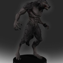 werewolf art fantasy lobisomem wolf man rpg boss halloween 3d print model - Mito3D