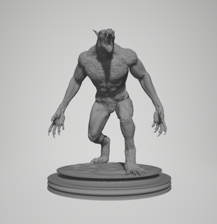 lobisomem jogos fantasia criatura monstro estatueta caseiro Horror 3d print model - Mito3D