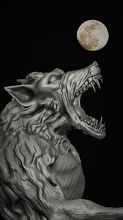 werewolf wolfman terror lobisomem 3d print model - Mito3D