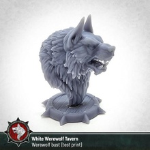 werewolf bust game freemodel pathfinder d&d wargame tabletop miniature miniatures mini creature beast free 3d print model - Mito3D