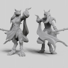 werewolf hybrid form sorceress game games worgen wolf tabletop pathfinder lycan dnd 3d print model - Mito3D
