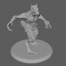 werewolf miniature game shapeshifter creature dungeons dragons dnd monster 3d print model - Mito3D
