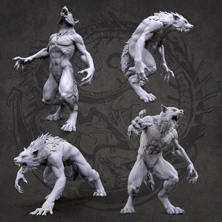 werewolf pack wolf dnd creature monster beast 3d print model - Mito3D