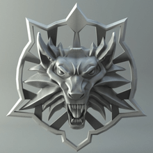Werwolf wolf Kunst Dekoration Wand-Dekoration medallion Vampir 3d print model - Mito3D