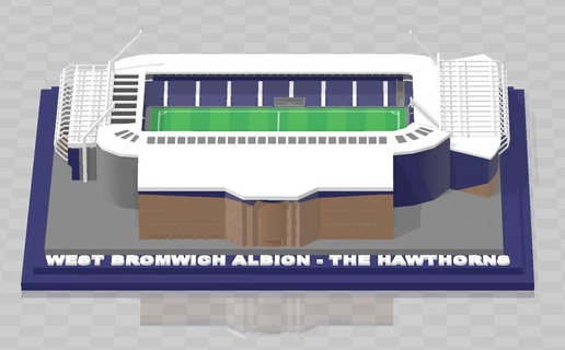 batı Bromwich albiya alıç Futbol Futebol stadyum Stadion Estadio İngiltere şampiyonluk brom Midlands 3d print model - Mito3D