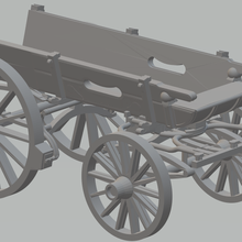 west wagon horse diecast 3d print model - Mito3D