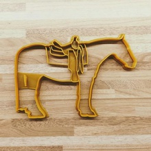 occidentale cavallo cookie cutter casa fondente della taglierina fondant animale 3d print model - Mito3D