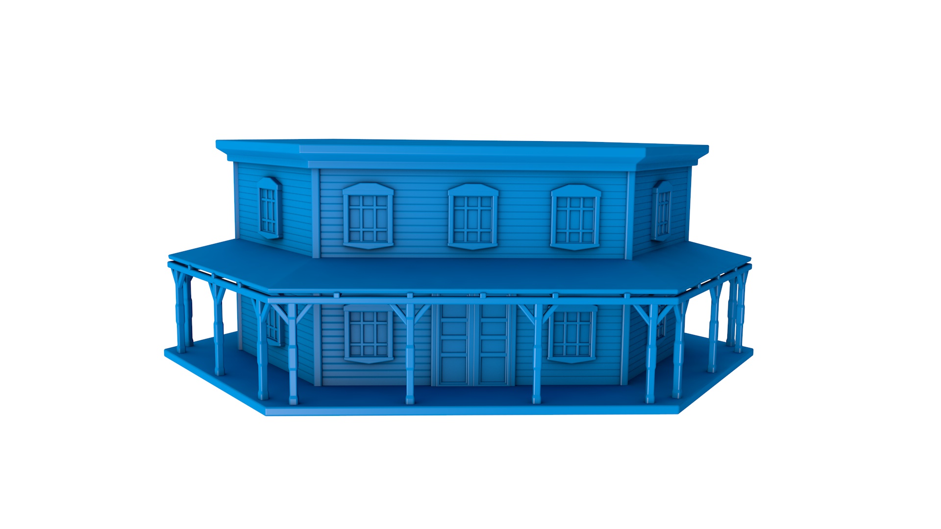 occidentale Casa buildin stl file storico cowboy sceriffo bar selvaggio banca ovest 3D print model - Mito3D