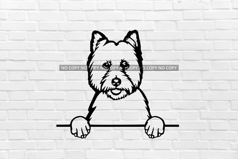 westie dog wall decoration Art lovely breed puppy mascot small toy miniature home art decor cave animal 2d sign 3d print model - Mito3D