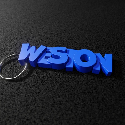 weston - keyring gadget keychain 3d print model - Mito3D
