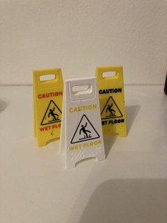 wet floor warning 3d print model - Mito3D