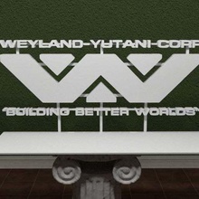 weyland alien series logo art signs logos tv stand sign scifi movie awesomea awesome 3dpicks 3d 3d print model - Mito3D