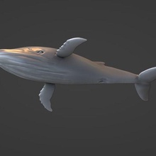 baleia arte animais 3d print model - Mito3D