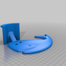 whale headphone holders - wall mounted organization 3d print model - Mito3D
