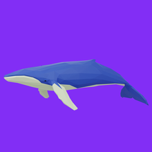 whale lowpoly 3d print model 3d print model - Mito3D