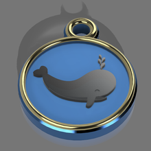 baleine pendentif bijoux poisson porte clés Collier jouet 3d print model - Mito3D