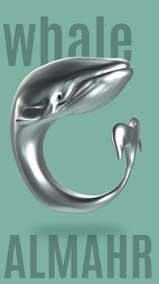 ballena anillo joya joyería resina collar pendiente 3d print model - Mito3D