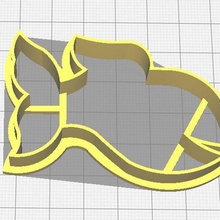 whale shape dough cutter 3d print model - Mito3D