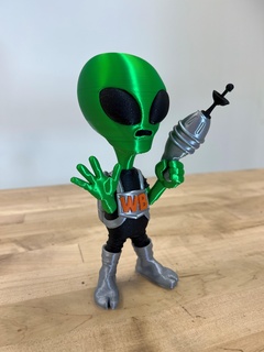 bam extraterrestre scifi OVNI vaisseau spatial tester multicolore 3mf jouet figure fiction espace 3d print model - Mito3D
