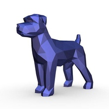 weizen Terrier 3dprinted Kunst Lowpoly Tier Dekor Innere Miniaturen Skulptur Statue Spielzeug Hund 3d print model - Mito3D
