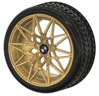 wheel bmw 666m 1 16 Art m3 e42 rim tire motorsport rallye wheels slot rc 3d print model - Mito3D