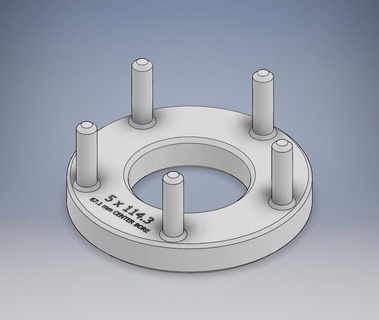 wheel bolt pattern checker 3d print model - Mito3D
