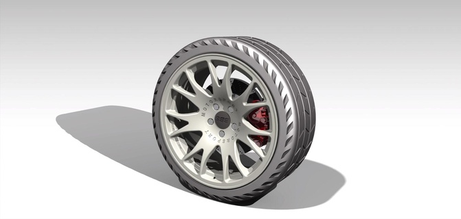 ruota calibro disco auto cerchio 3d print model - Mito3D