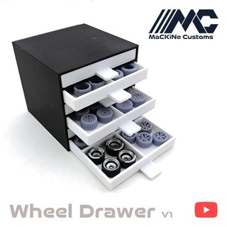 wheel drawer 1 64 diecast hotwheels custom hot wheels tools box rim tire 3d print model - Mito3D