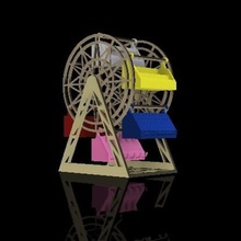rueda fortuna Ferris regalo joyería caja accesorios útil 3d print model - Mito3D