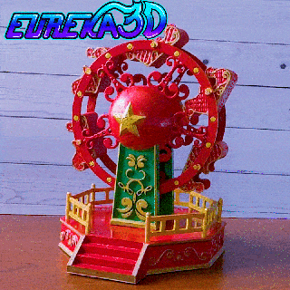 wheel fortune christmas merry snow santa claus tree flexible flexy decorations gifts sled toy assemblable 3d print model - Mito3D