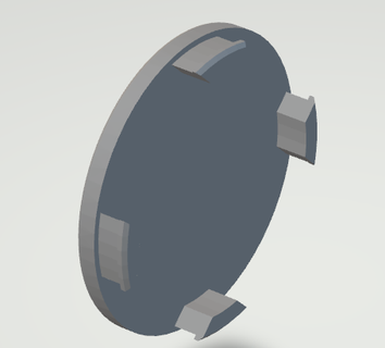 ruota centro asse copertina guaina cache pollici cerchi alluminio clip 3d print model - Mito3D