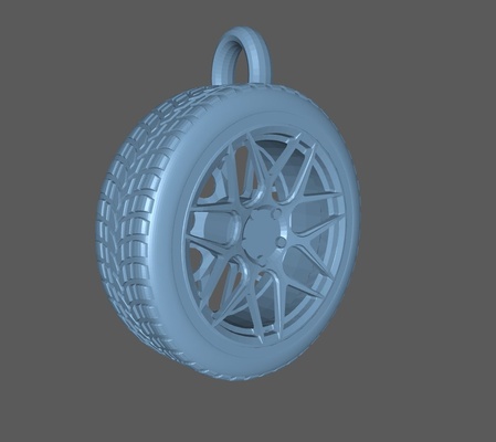 roue miroir ornement jante voiture jdm pneu porte clés accessoires billes allemagne 3d print model - Mito3D