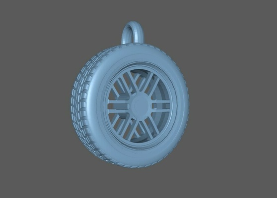 wheel mirror ornament rim car jdm tire keychain accessories enkei germany 3d print model - Mito3D