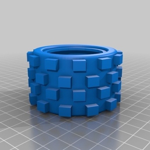 rueda de coche rc 70x46x40 fuera la carretera goma auto juego juguete 3D print model - Mito3D
