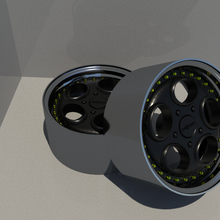 ruota rotiforme str arte pneumatico grande ruote dub 3d stampa modello macchina scala Modelli 3d print model - Mito3D