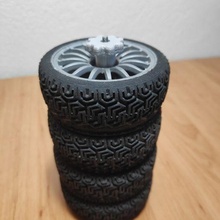 roue supporter organisateur rc voiture camion garage partie pièces pneus 3d print model - Mito3D