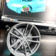 wheel toyota supra a90 car automotive disk breake 3d print model - Mito3D