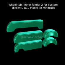ruota vasca parafango 2 personalizzato pressofuso rc modello kit minicamion vasche archi mini camion revell amt 3d print model - Mito3D