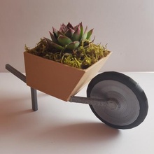 brouette de pot fleur divers panier fleurs petit jardin déco la maison des pneus chase seau les marques l'usine le morceau création 3d print model - Mito3D