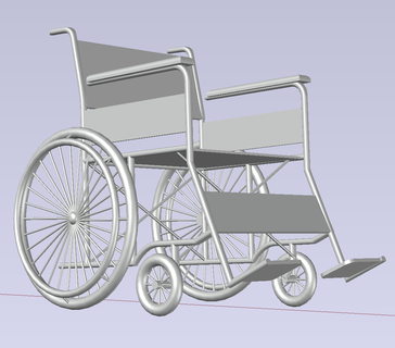 cadeira rodas cadeira 3d print model - Mito3D