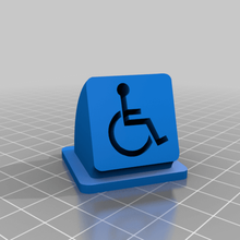 fauteuil roulant signe art signes logos 3d print model - Mito3D