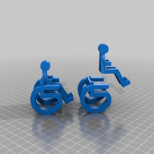 fauteuil roulant art signes logos 3d print model - Mito3D